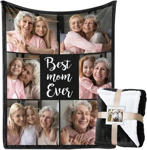 Miniatura 24 de Manta personalizada con imágenes y nombre, manta de franela personalizada, regalo de "Te quiero" para Navidad, cumpleaños, San Valentín, regalo