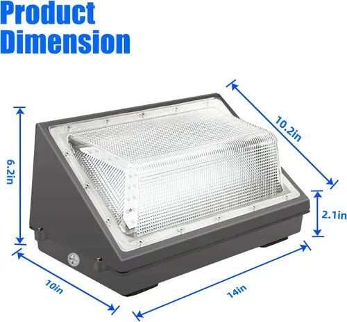 Miniatura 5 de Paquete de pared LED de 120 W con fotocélula del anochecer al amanecer, luz diurna de 5000 K, 15600 LM, repuesto para bombilla HPS MH de 500-600 W