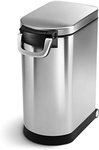 Miniatura 13 de simplehuman Contenedor mediano de almacenamiento de alimentos para mascotas, 25 litros, 27 lb / 12.2 kg, para alimentos para perros, gatos y aves