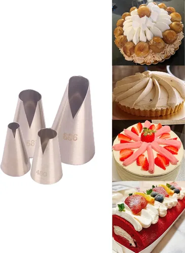 Consejos de Ribete Saint Honore, Mejora tus Creaciones de Pastelería con Puntas de Ribete en V (4 Piezas)