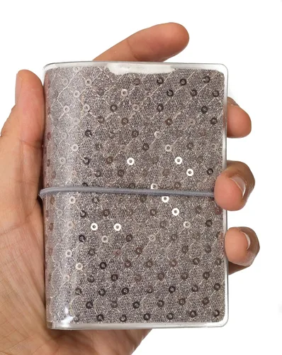 Miniatura 2 de Soporte para tarjetas de crédito para mujeres, soporte para cupones de tarjetas de fidelidad y organizador con 32 ranuras para tarjetas, lentejuelas