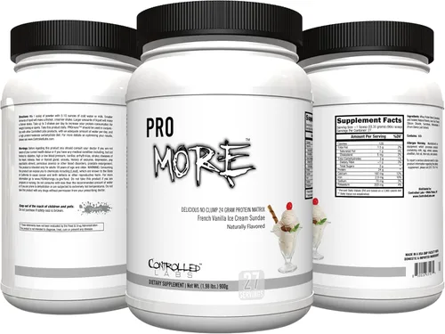 CONTROLLED LABS PROmore Proteína en polvo (27 porciones) – 0.94 oz de proteína por cucharada – 94% sin azúcar, fórmula premium para bebidas suaves