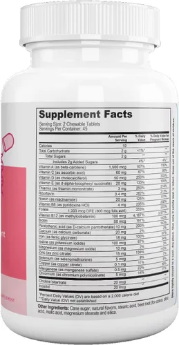 Miniatura 2 de Nutri Supreme - Vitamina prenatal, vitaminas prenatales masticables para mujeres con 800 MCG de folato, multivitamínico completo para el embarazo