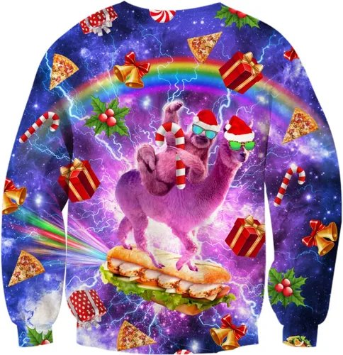 Miniatura 6 de AIDEAONE - Sudaderas unisex con estampado feo de navidad 3D, manga larga