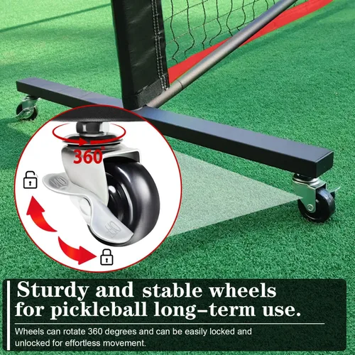 Miniatura 2 de Hoverphenix Portable Pickleball Net Set, 22FT Regulation Size Pickle Ball Net with Paddle Set of 4, Pickleballs and Carry Bag, Easy Setup for Indoor