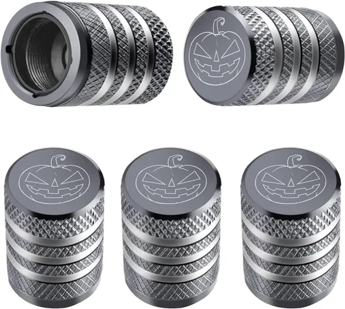 Miniatura 21 de Cubierta de tapón de válvula para neumático Paquete de 5 tapas de aire de metal, nitrógeno N2, forro de plástico, resiste la corrosión, contra