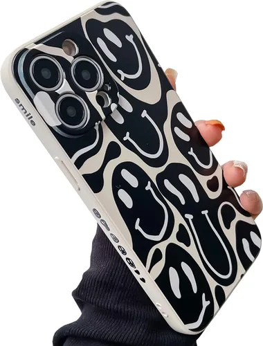 Miniatura 7 de Bonita funda para teléfono compatible con iPhone 13 Pro Max, fundas de silicona líquida, diseño femenino de caricaturas, goma de gel suave de negro