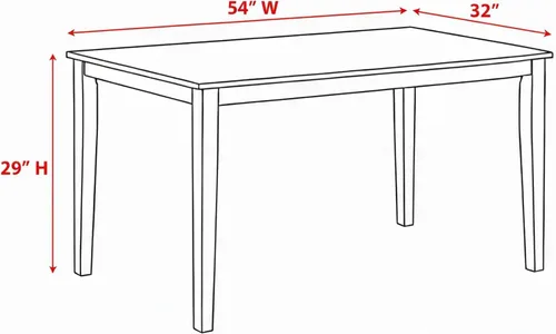 Miniatura 2 de Kings Brand Furniture - Mesa rectangular Kurmer de madera maciza para comedor, roble natural