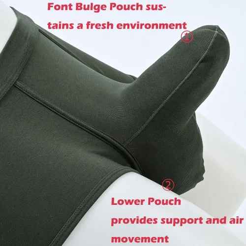 Miniatura 4 de ZONBAILON Men's Bulge Enhancing Brief Dual Pouch Underwear Breathable Bikinis Boxer Modal Trunk