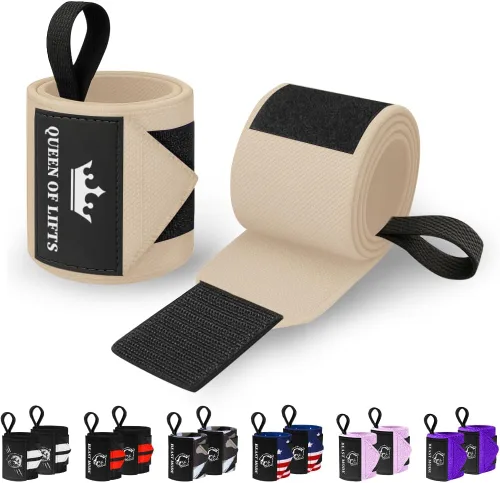 Miniatura 41 de TECEUM Weightlifting 18" & 12" Wrist Wraps with Thumb Loop – Heavy Duty Wrist Workout Braces for Men and Women – Ideal for Powerlifting, Strength