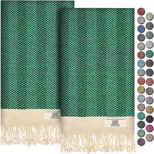 Miniatura 99 de EPHESUS TOWELS Toallas de Mano - Juego de 2 18" x 30" - Toalla de Mano Turca Decorativa para Baño, Cocina, Invitados, Cara, Cabello, Té, Paño
