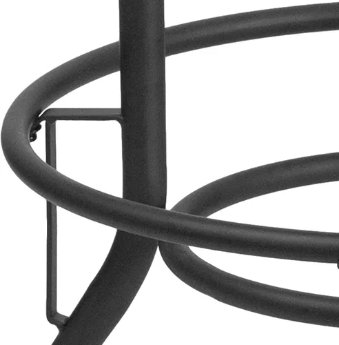 Miniatura 8 de Flash Furniture Carrington Taburete de bar de 30 pulgadas con asiento giratorio LeatherSoft negro