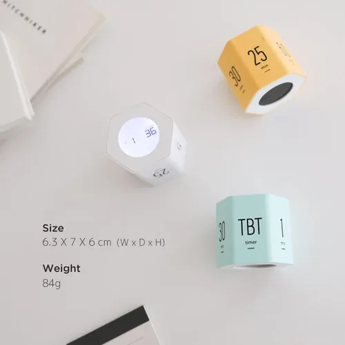 Miniatura 9 de mooas Reloj Cubo Multi-Hexágono, Reloj Digital, Temporizador Pomodoro, Pantalla Retroiluminada Modo 12/24H Contador de Tiempo Ascendente