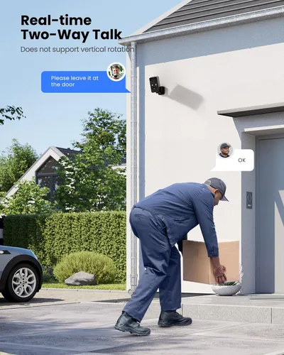 Miniatura 6 de Cámaras de seguridad BECAMSO inalámbricas para exteriores con batería: cámara horizontal de 180° para seguridad del hogar, batería, cámara