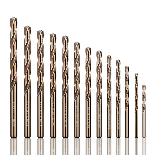 Miniatura 15 de BAIDETS M35 - Brocas de cobalto de 1/4 pulgadas, 10 piezas, juego de brocas helicoidales de metal HSS de 1/4 pulgadas para metal duro, acero