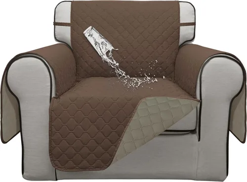 Miniatura 11 de ISSUNTEX Fundas de sofá de dos plazas con doble protección 100% impermeables para sala de estar, fundas para sofá de 2 cojines, protector de muebles