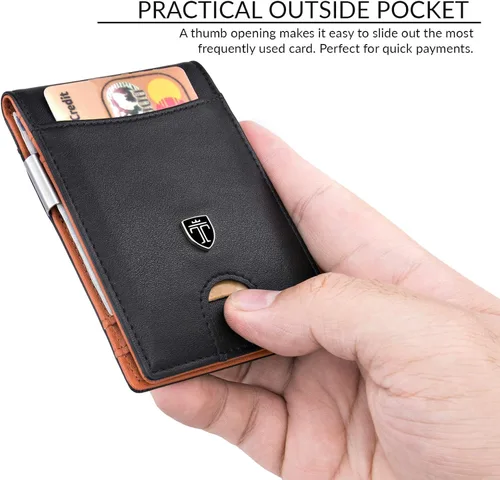 Miniatura 4 de TRAVANDO Money Clip Wallet Atlanta Mens Front Pocket Slim RFID Blocking - Credit Card Holder - Mini Bifold