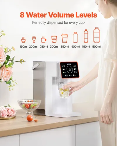 Miniatura 4 de VEVOR Dispensador de agua caliente instantáneo, dispensador de agua hirviendo para encimera con 6 temperaturas ajustables y 7 volúmenes de agua