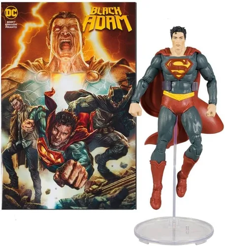 Miniatura 2 de McFarlane Toys - DC Direct Figura de 7 pulgadas con cómic - Black Adam WV1 - Superman