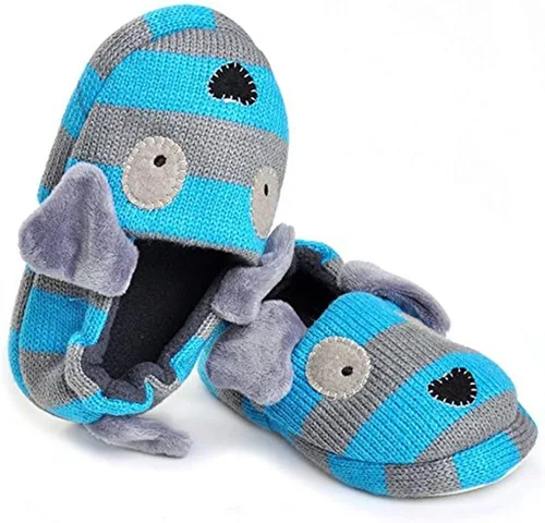 Miniatura 2 de Enteer Pantuflas para perros para bebés y niños, Azul Patchwork