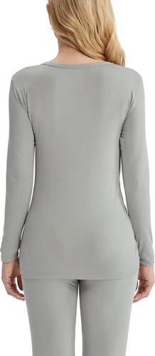 Miniatura 2 de MRIGNT Paquete de 2 ropa interior térmica para mujer, ropa interior térmica, ultra suave, pantalones largos para mujer con forro polar en la parte