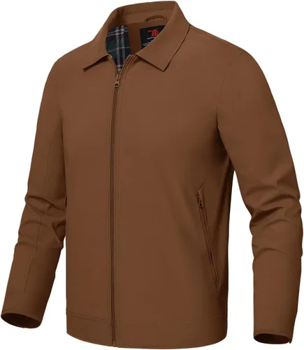 Miniatura 16 de Rdruko Chaquetas ligeras para hombre Cortavientos de primavera y otoño Chaquetas ligeras Casuales y elegantes con bolsillos