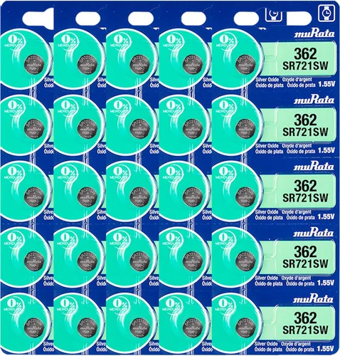 Miniatura 9 de Murata 362 Batería SR721SW 1.55V Celda de botón de reloj de óxido de plata (10 baterías)