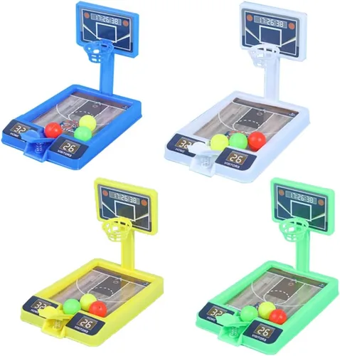 Paquete de 4 juguetes de baloncesto de mesa, regalos de fiesta de baloncesto, juegos de escritorio para la oficina para adultos para reducir el