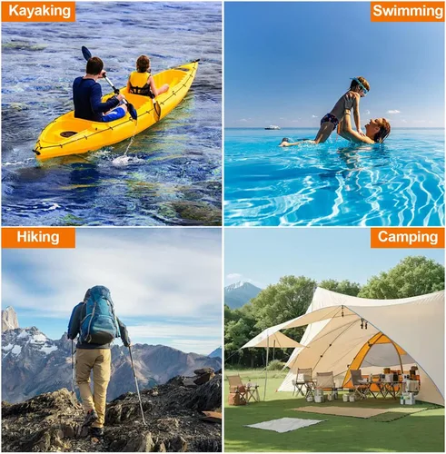 Miniatura 7 de Bolsa seca, impermeable flotante y ligera, bolsa seca enrollable que mantiene el equipo seco, para kayak, rafting, canotaje, natación, campamento
