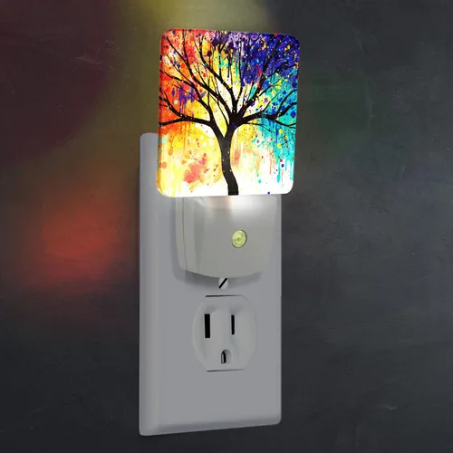 Miniatura 4 de WIRESTER Luz nocturna LED enchufable, lámpara con sensor automático del atardecer al amanecer para dormitorio, baño, cocina, pasillo, escaleras