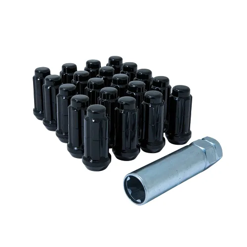 Miniatura 9 de GORILLA Tuerca de rueda Acorn, 12 mm x 1.50 rosca, asiento de 60 grados, extremo cerrado, llave, acero, cromado negro, universal, juego de 20 Fábrica