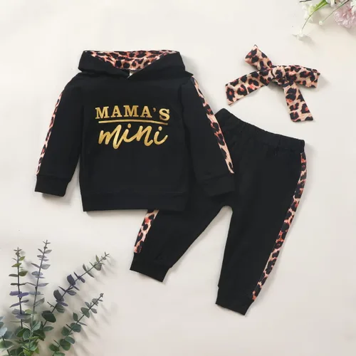 Miniatura 2 de Conjunto de 2 piezas con capucha y pantalón floral para niñas