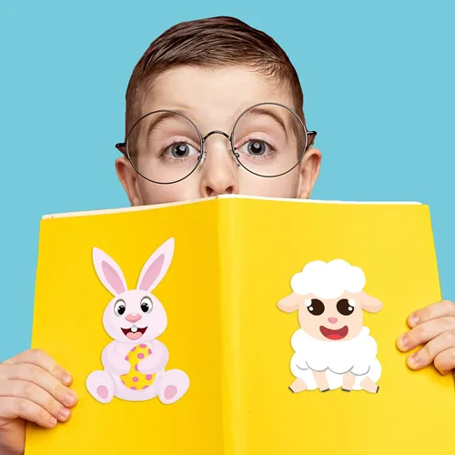Miniatura 5 de Joy Bang 30 hojas de calcomanías de Pascua para niños, manualidades de Pascua, juegos, actividades, haz tu propio huevo de Pascua, calcomanías