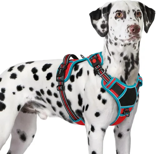 Miniatura 11 de Eagloo Arnés para perro de tamaño pequeño, fácil de llevar con 3 hebillas, arnés ajustable sin tirones para mascotas con sistema MOLLE, chaleco