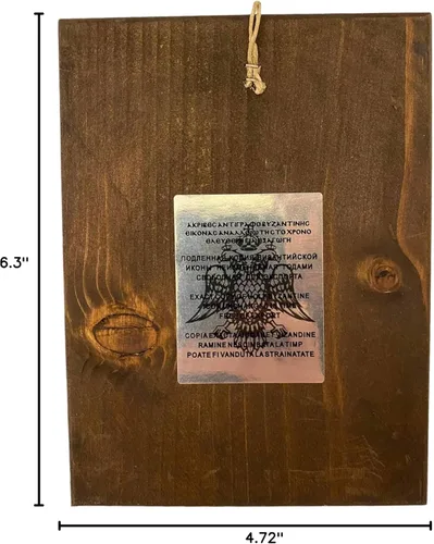 Miniatura 7 de Icono de madera ortodoxa griega griega hecha a mano de la Virgen María Glykofilousa (16 X 4.7 in o 6.3 X 4.7 in) Madera maciza