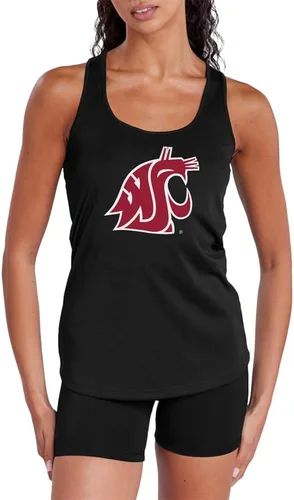Miniatura 290 de Camiseta deportiva sin mangas oficial de NCAA Collegiate para mujer, con espalda cruzada, colección con logotipo primario