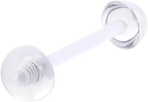 Miniatura 3 de Oasis Plus Piercing de media bola para pezón, 10 unidades, 14G, transparente, flexible, para pezón, 0.236 in, media bola, Plástico