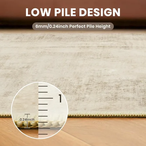 Miniatura 9 de zesthome Alfombras de 5 x 7 pulgadas - Alfombra lavable resistente a las manchas, alfombras modernas abstractas para sala de estar, dormitorio
