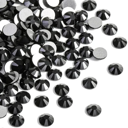Miniatura 22 de Beadsland 2880 piezas de diamantes de imitación de cristal con reverso plano, gemas redondas para decoración de uñas y manualidades, cristal, SS16