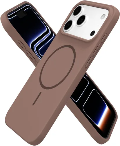 Miniatura 63 de oakxco Funda de silicona Mag Safe para iPhone 17 Pro Max, funda magnética delgada y fina compatible con carga inalámbrica MagSafe, bonita funda Negro