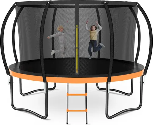 Miniatura 21 de Zevemomo - Trampolines de 8.0 pies, 10.0 pies, 12.0 pies, 14.0 pies, 16.0 pies, para exteriores, trampolines para niños y adultos, trampolines