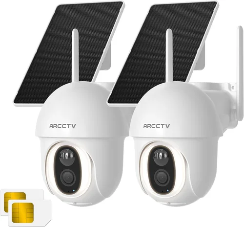 Miniatura 9 de ARCCTV Cámaras de seguridad solar inalámbricas para exteriores, cámara de 4MP con vista de 360° alimentada por batería para exteriores, visión