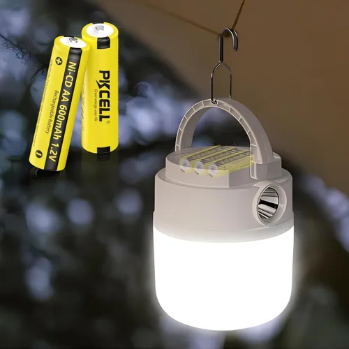 Miniatura 4 de PKCELL Paquete de 4 pilas AA 1.2V 600mAh NICD recargables doble A para luces solares (4 unidades)