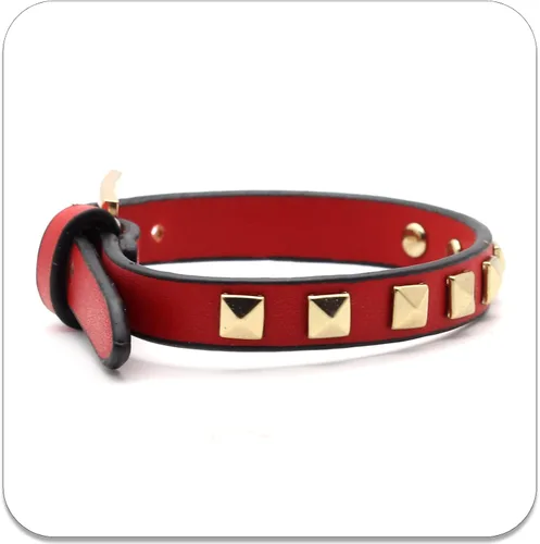 Miniatura 4 de PEAS Punk Jewelry - Pulsera ajustable con hebilla de cinturón de pirámide, Metal, Sin gemas.