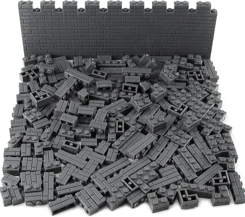 Miniatura 2 de Juego de ladrillos de perfil de mampostería a granel de 260 piezas de bloques de construcción para pared de construcción de casas, piezas MOC