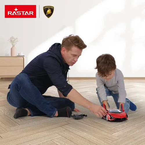 Miniatura 2 de RASTAR Coche RC Lamborghini Sián FKP 37 1/14 Coche De Control Remoto, Lamborghini RC Juguete para Niños - ROJO