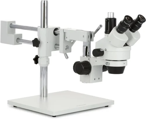 Miniatura 4 de AmScope SM-4T-80S-M Microscopio Digital Profesional Trinocular Estéreo Zoom, WH10x Oculares, Aumento 7X-45X, Objetivo de Zoom 0.7X-4.5X, Anillo