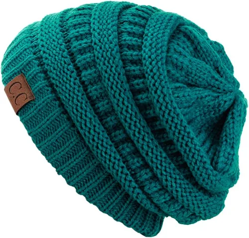 Miniatura 504 de C.C Trendy Warm Chunky Soft Stretch Cable Knit Beanie