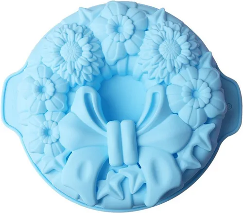 Miniatura 4 de FantasyDay Molde de silicona para tartas de flores de 11.5 pulgadas, para tartas de fiesta, postre, pastel, pan, tarta, tarta, flan y más #3