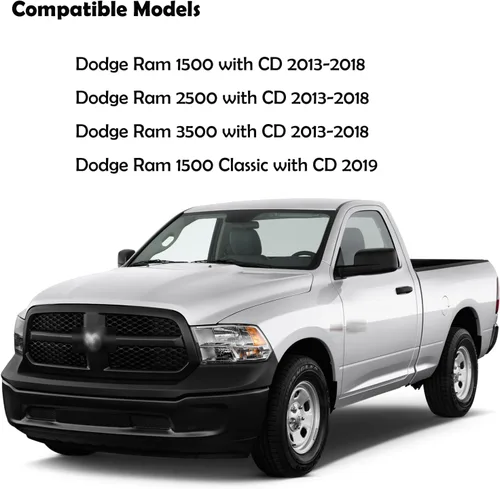 Miniatura 7 de Caja Fuerte para Consola Central - Caja Fuerte para Pistola de Consola KEREN Compatible con Dodge Ram 1500 2500 3500 2013-2018 con Reproductor